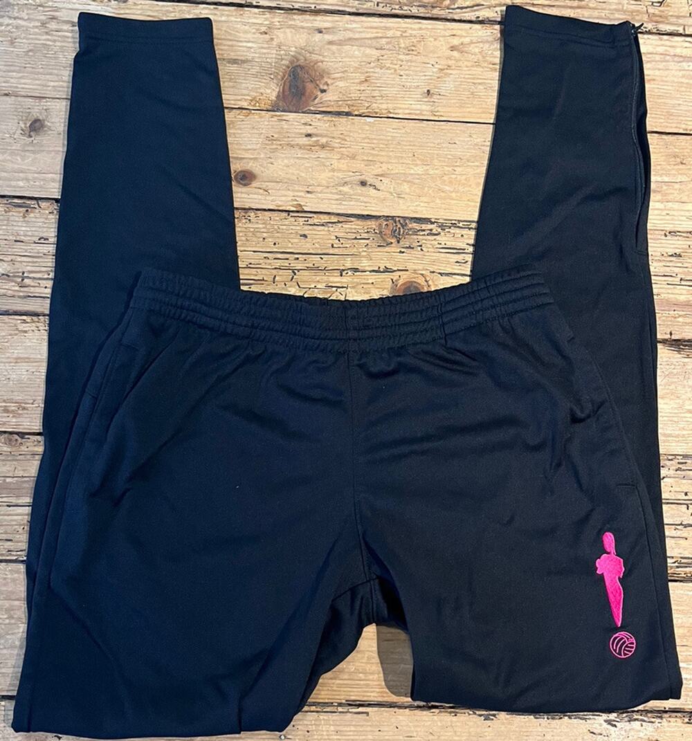 Agusta Sportswear Womens Size XS Black Pink Logo Sweatpants NWOT